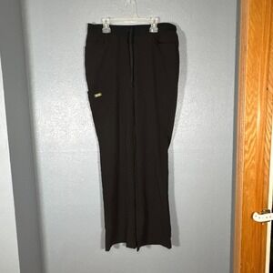 Medline Scrub Pants Black Medium Drawstring Cargo Pockets Wide Leg